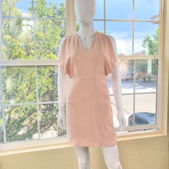 Genny Light Pink Slit Sleeve Mini-Dress - Picture 1 of 9